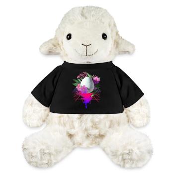 Easter Egg Flowers Art Retro Wave - Mouton en peluche Annika MiniFeet® - noir - Devant
