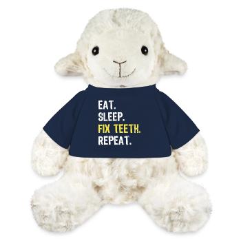 Essen Schlafen Zähne reparieren Zahnarzt wiederholen Hemd - MiniFeet® Schaf Annika - French Navy - Vorne