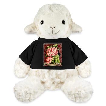 Rose antique botanical illustration Bordeaux rose - MiniFeet® Sheep Annika - black - Front