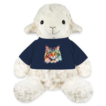Colorful Psychedelic Maine Coon Cat - MiniFeet® Sheep Annika - french navy - Front