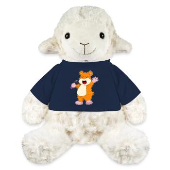 Chanteur de hamster Chant au micro - Mouton en peluche Annika MiniFeet® - bleu marine - Devant