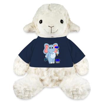 Peintre d’éléphants peinture à rouleaux - Mouton en peluche Annika MiniFeet® - bleu marine - Devant
