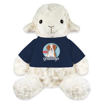 Bretagne Chiens Épagneul Breton Cadeau - Mouton en peluche Annika MiniFeet® - bleu marine - Devant