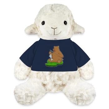 Ours Pêcheur Pêche Aux Poissons - Mouton en peluche Annika MiniFeet® - bleu marine - Devant