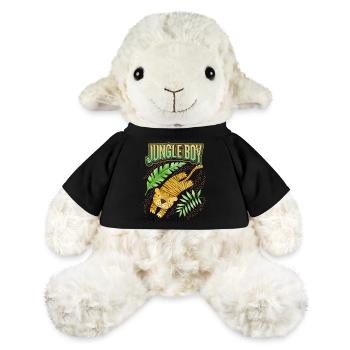 Tigre kawaii, peint à la main, tigre drôle disant - Mouton en peluche Annika MiniFeet® - noir - Devant