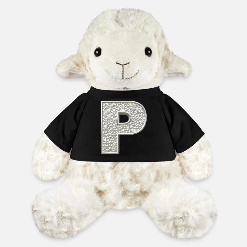 P, letter, letter P, initial, initial P, monogram, - MiniFeet® Schaf Annika - Schwarz