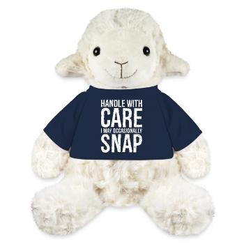 Handle with care funny shirt - MiniFeet® Sheep Annika - french navy - Front