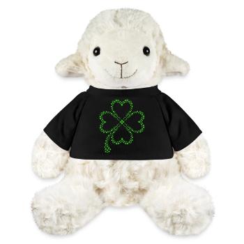 Trèfle vert fait de cœurs - Mouton en peluche Annika MiniFeet® - noir - Devant