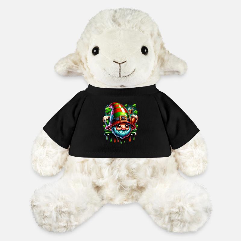 St Patrick's Day Gnome T Shirt Design - MiniFeet® Sheep Annika - black