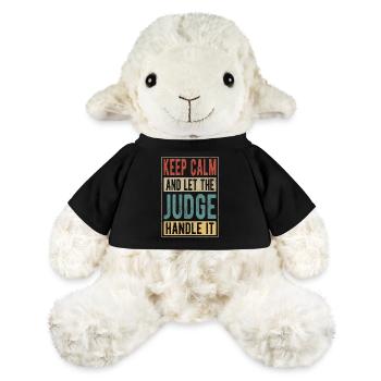 Cadeau rétro de juge - Mouton en peluche Annika MiniFeet® - noir - Devant