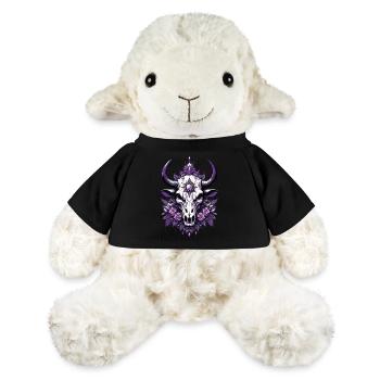 Feather Mandala Skull Spiritual Design - MiniFeet® Sheep Annika - black - Front