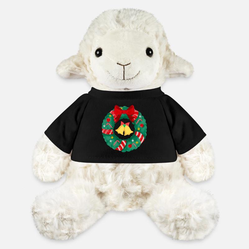 Christmas Wreath with Bells - MiniFeet® Sheep Annika - black