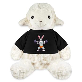 Lapin de Pâques Bodybuilder Drôle & Animal Workout - Mouton en peluche Annika MiniFeet® - noir - Devant