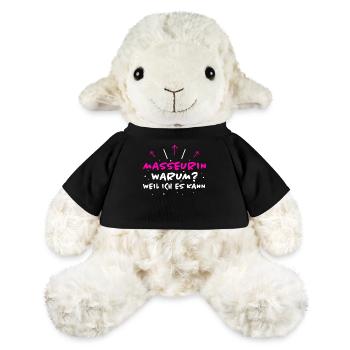 Masseurin Spruch Beruf Lustiges Masseurin Geschenk - MiniFeet® Schaf Annika - Schwarz - Vorne