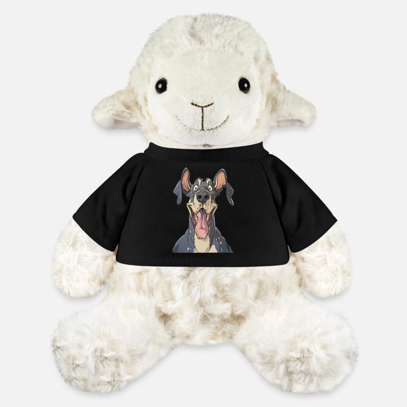 Deutsche Dogge | The Great Dane | Cartoon Artwork - MiniFeet® Schaf Annika - Schwarz