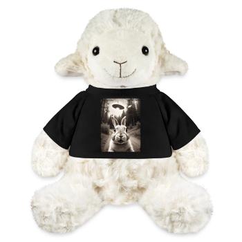 Lapin Drôle Selfie Vaisseau spatial extraterrestre - Mouton en peluche Annika MiniFeet® - noir - Devant