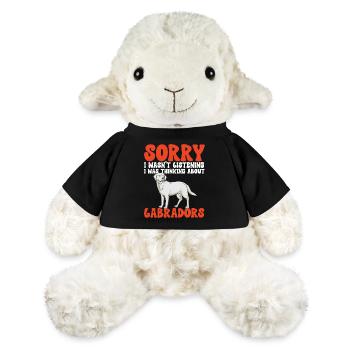 White Labrador Retriever White Lab - MiniFeet® Sheep Annika - black - Front