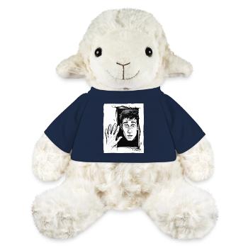 Abstrakt surrealistischer Cartoon Mann - MiniFeet® Schaf Annika - French Navy - Vorne