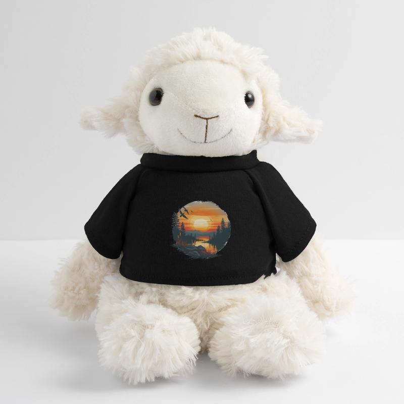 Coucher De Soleil Montagnes Et Scène De Forêt Mouton en peluche Annika MiniFeet®