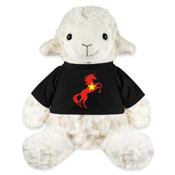 Einhorn Vietnam Flagge T-Shirt Magisches Einhorn Wortspiel - MiniFeet® Schaf Annika - Schwarz - Vorne
