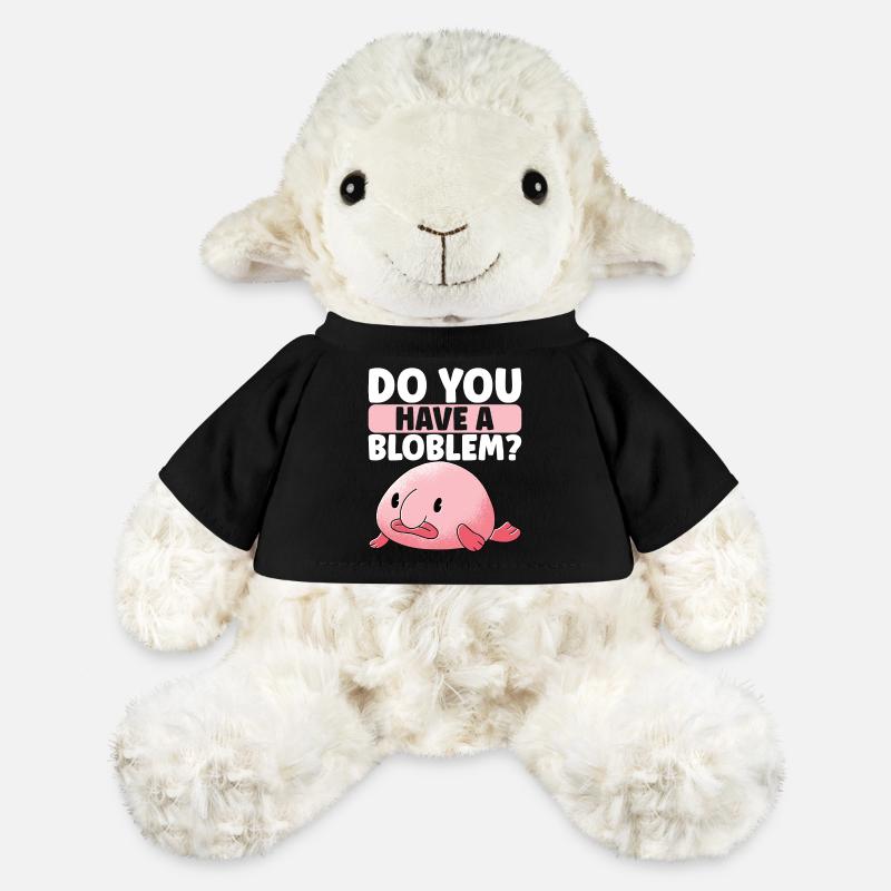 Cute Blob Fish Ugly Fish - MiniFeet® Sheep Annika - black