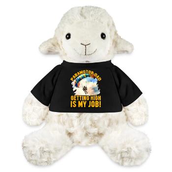 Papa paramoteur se défoncer est mon travail - Mouton en peluche Annika MiniFeet® - noir - Devant