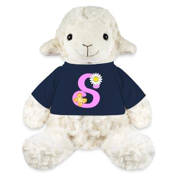 Lettre S - Mouton en peluche Annika MiniFeet® - bleu marine - Devant