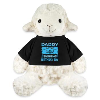 Daddy Of the Birthday Boy Swimming Family Design - MiniFeet® Schaf Annika - Schwarz - Vorne