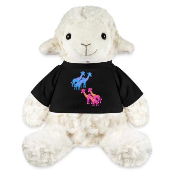 Girafe Afrique Safari Savane Années 80 Années 90 Enfant - Mouton en peluche Annika MiniFeet® - noir - Devant