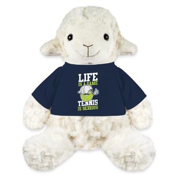 Drôle de joueur de tennis raquette la vie est - Mouton en peluche Annika MiniFeet® - bleu marine - Devant