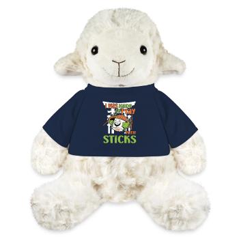 Amateur de cuisine japonaise, on m’a fait jouer avec des bâtons - Mouton en peluche Annika MiniFeet® - bleu marine - Devant