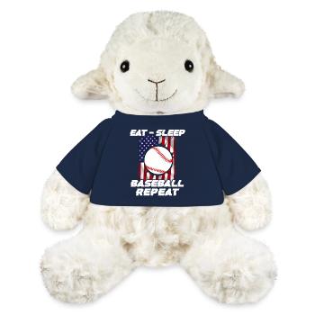 Baseball Sports Joueur de baseball Lanceur Receveur États-Unis - Mouton en peluche Annika MiniFeet® - bleu marine - Devant