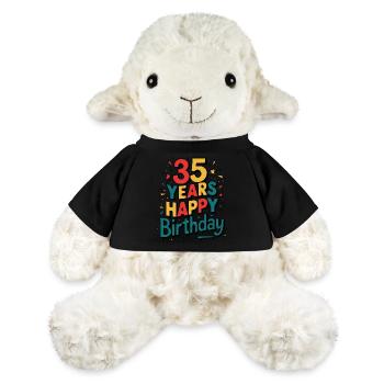 35 Years - Happy Birthday - Mouton en peluche Annika MiniFeet® - noir - Devant
