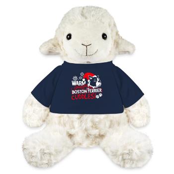 Warm Struggles Boston Terrier Cuddles Christmas - MiniFeet® Sheep Annika - french navy - Front