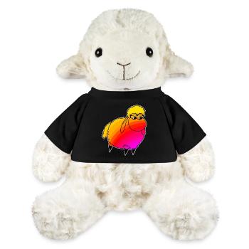 Wolly Sheepling Rainbow Retro wave Gaming - MiniFeet® Schaf Annika - Schwarz - Vorne