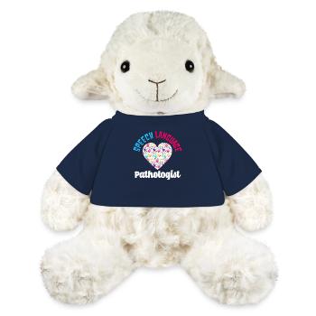 Orthophoniste Empreintes de mains cardiaques - Mouton en peluche Annika MiniFeet® - bleu marine - Devant