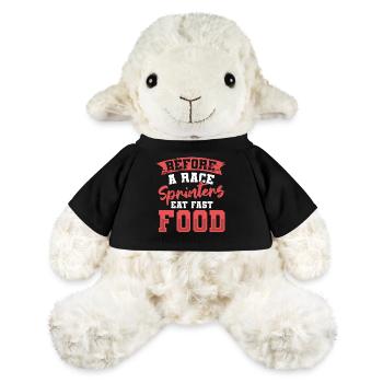 Jogging Sprinters Eat Fast Food Running - MiniFeet® Sheep Annika - black - Front