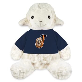 Tuba Graphique - Mouton en peluche Annika MiniFeet® - bleu marine - Devant