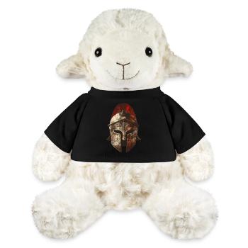 Casque de guerrier romain antique avec plume rouge - Mouton en peluche Annika MiniFeet® - noir - Devant