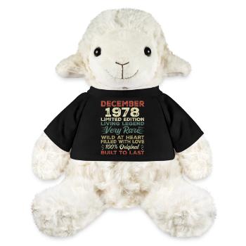 Décembre 1978 - anniversaire Décembre 1978 année - Mouton en peluche Annika MiniFeet® - noir - Devant