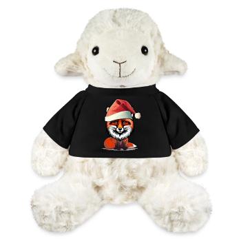 Weihnachtsmann Nikolaus Fuchs spaßig lustig - MiniFeet® Schaf Annika - Schwarz - Vorne