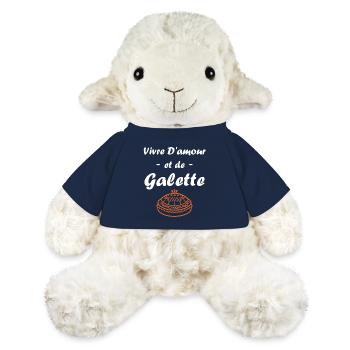 Galette - Mouton en peluche Annika MiniFeet® - bleu marine - Devant
