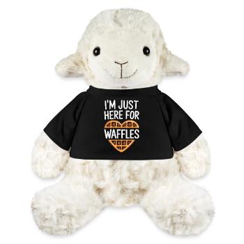 Waffles Saying Dessert Funny Waffles Gift - MiniFeet® Sheep Annika - black - Front