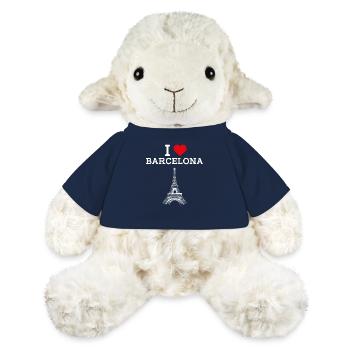 I love Barcelona Cool Heart Flagge Eiffelturm Wortspiel - MiniFeet® Schaf Annika - French Navy - Vorne