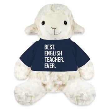 Meilleur professeur d’anglais de tous les temps - Mouton en peluche Annika MiniFeet® - bleu marine - Devant