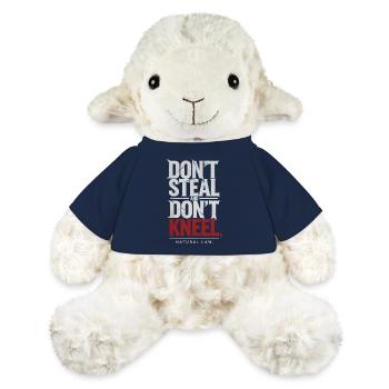 Nicht stehlen, nicht knien | Aussage zum Naturgesetz - MiniFeet® Schaf Annika - French Navy - Vorne