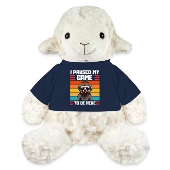 Lustiger Gaming Faultier Zocker Spruch - MiniFeet® Schaf Annika - French Navy - Vorne
