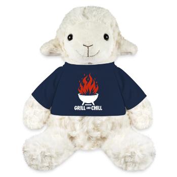 Grillen & Chillen Grill-Logo Grill and Chill - Mouton en peluche Annika MiniFeet® - bleu marine - Devant