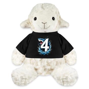 Fête d’anniversaire des enfants requin numéro quatre - Mouton en peluche Annika MiniFeet® - noir - Devant