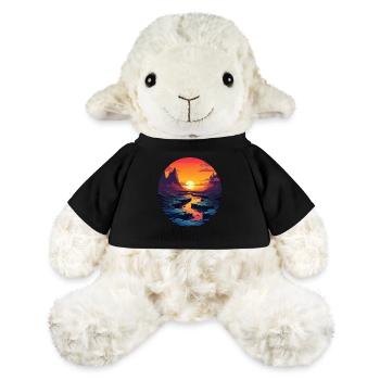 Sonnenuntergang über Fluss und Berge im - MiniFeet® Schaf Annika - Schwarz - Vorne